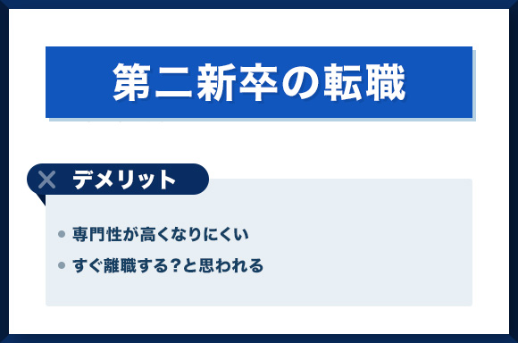 第二新卒の転職デメリット