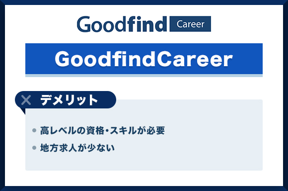 GoodfindCareer　デメリット