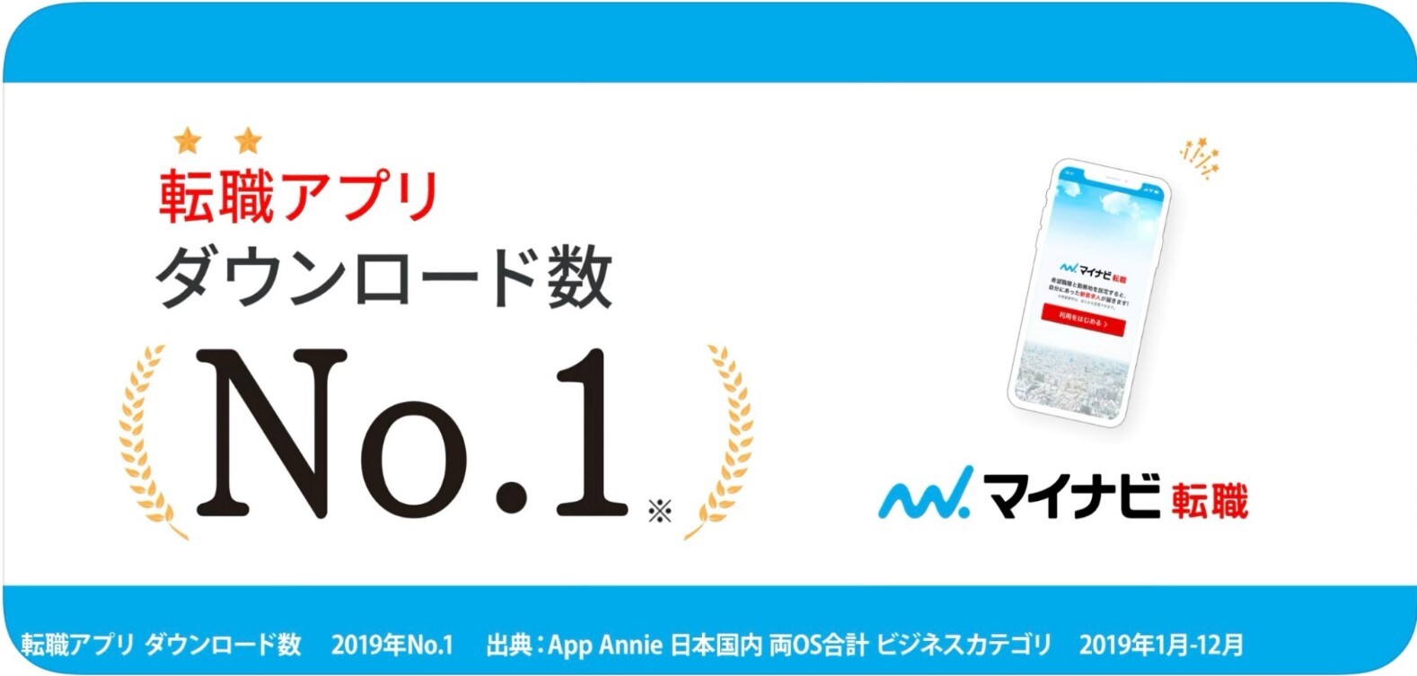 マイナビ転職は転職アプリの中でもダウンロード数No.1
