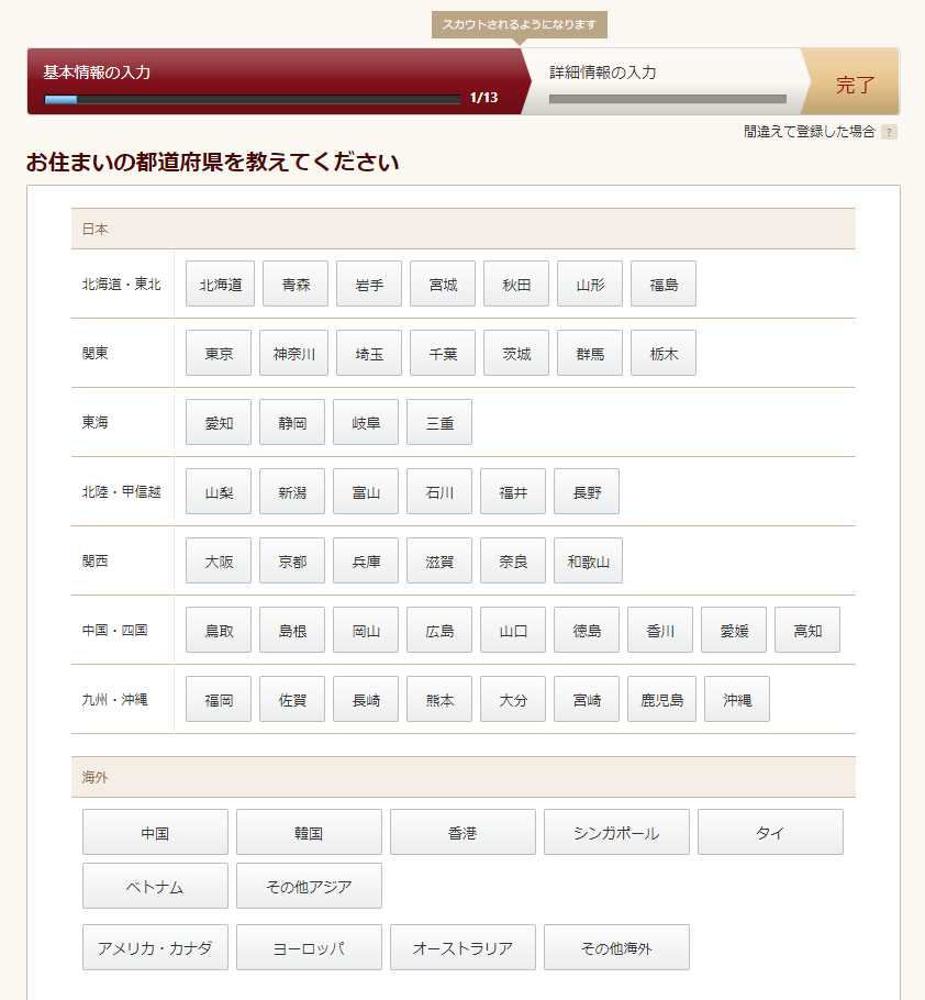 都道府県登録