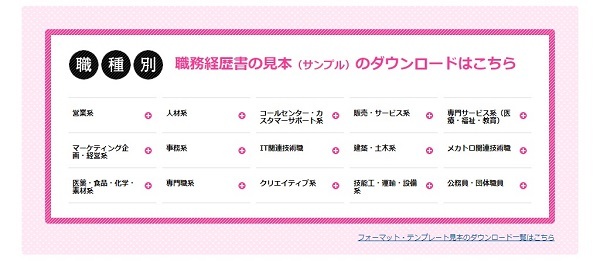 履歴書サンプル