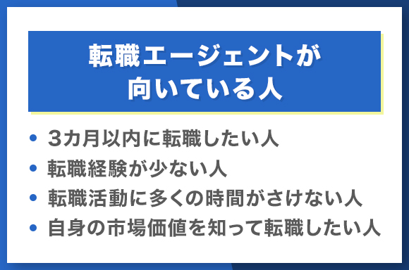 転職エージェントが向いている人