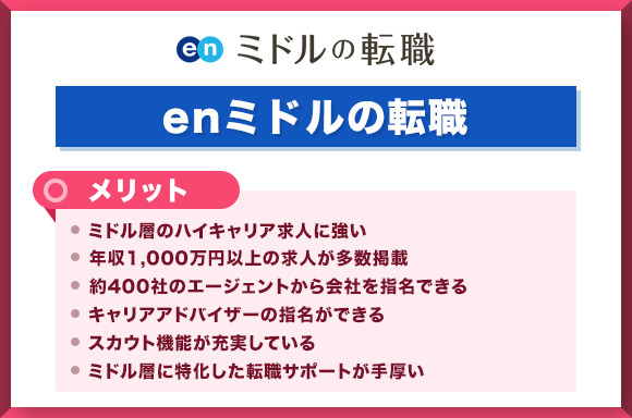 enミドルの転職のメリット