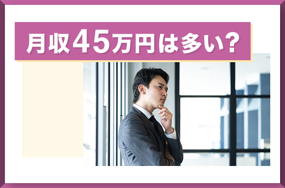 月収45万は多い？