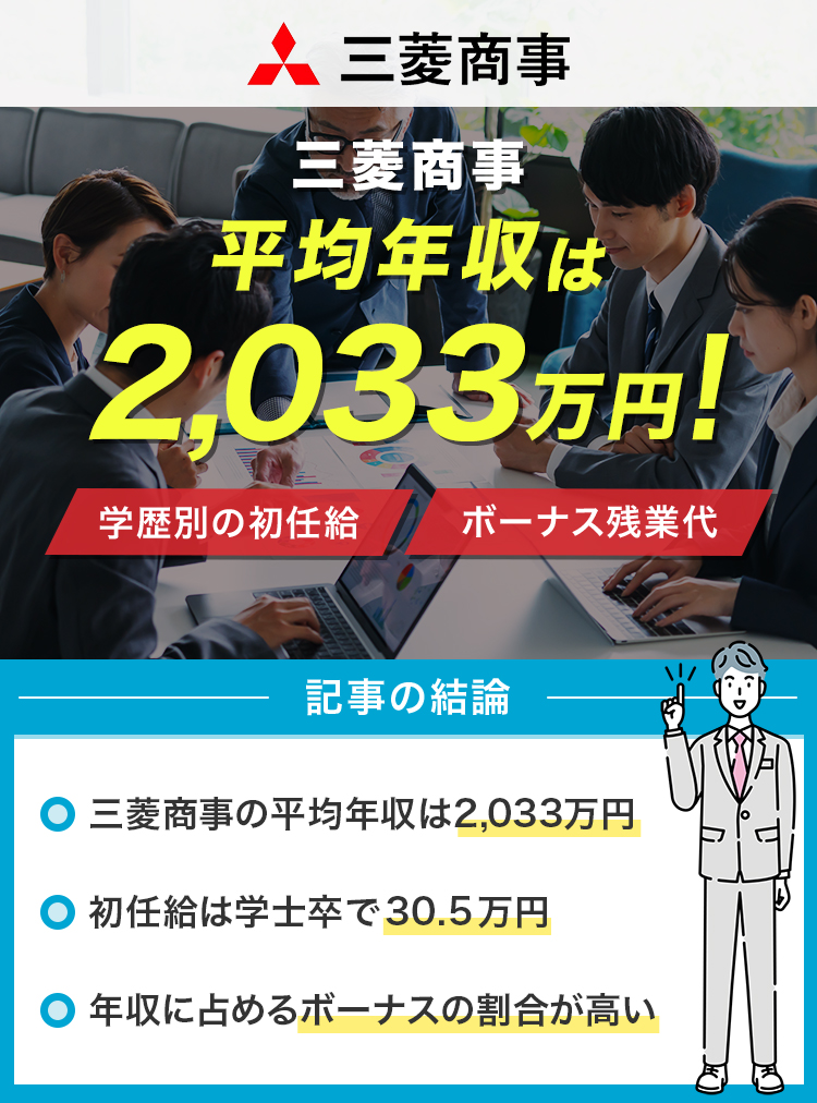 三菱商事の平均年収は？
