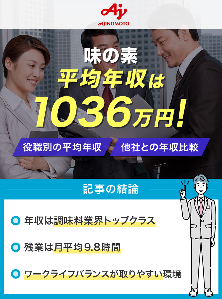 味の素の平均年収は？