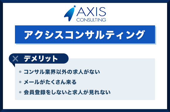 アクシスコンサルティングのデメリット
