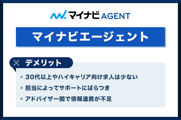 マイナビエージェントのデメリット