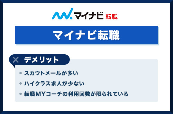 マイナビ転職のデメリット