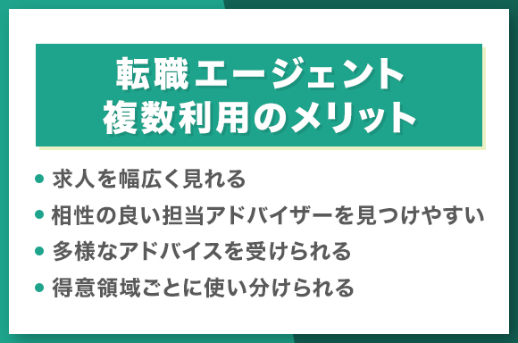 転職エージェント複数利用のメリット