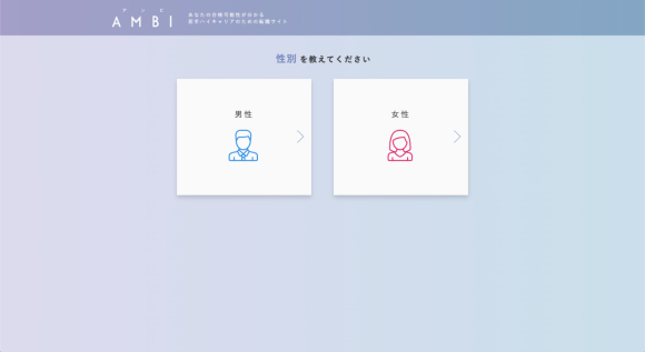 性別と個人情報を登録する