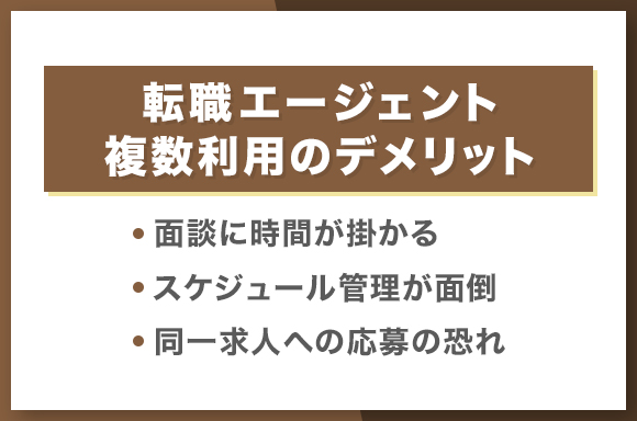 転職エージェント複数利用のデメリット
