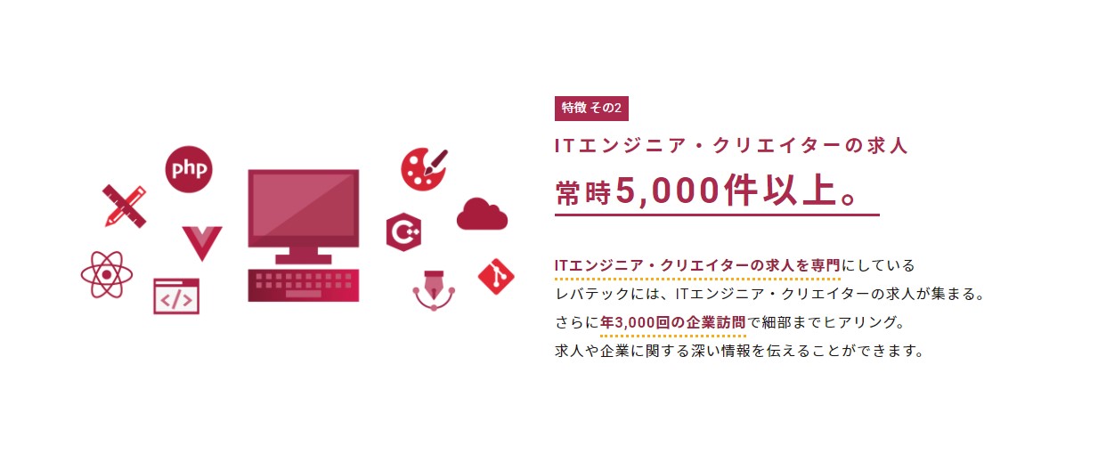 ITエンジニア・クリエイターの求人が5,000件以上