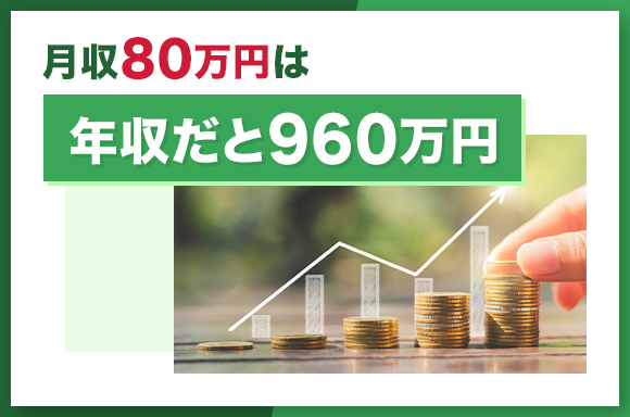 月収80万円は年収だと960万円