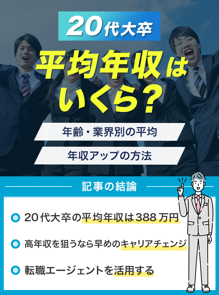 20代大卒平均年収はいくら？