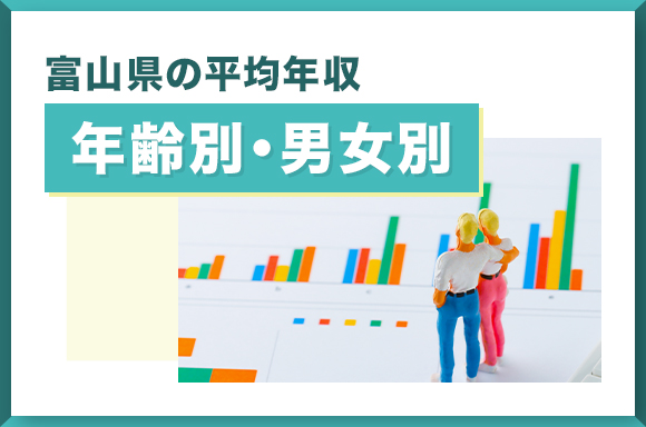 富山県の平均年収【年齢別・男女別】