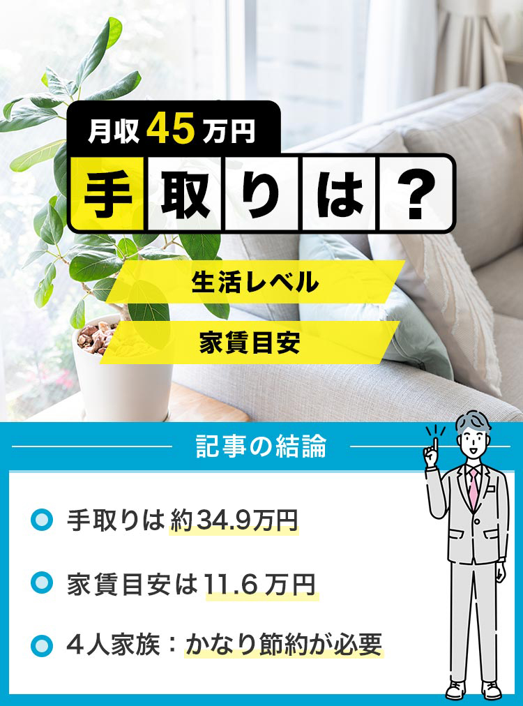 81_月給45万円の手取りは？