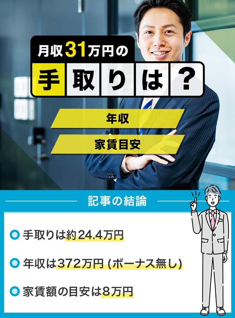 67_月給31万円の手取りは？