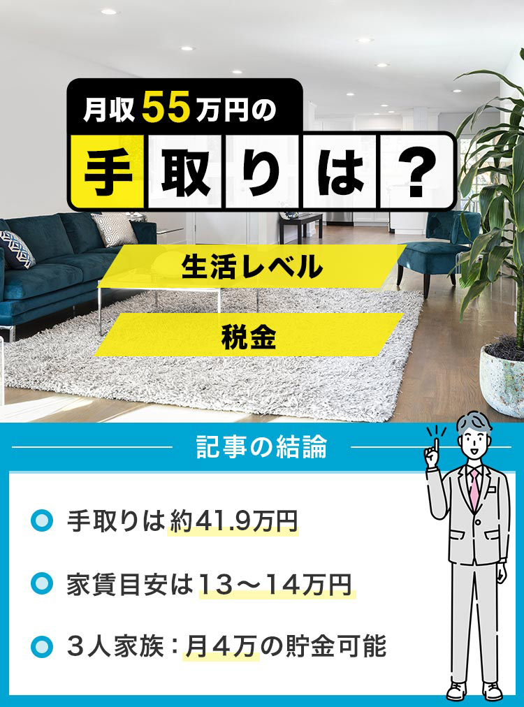 60_月給55万円の手取りは？
