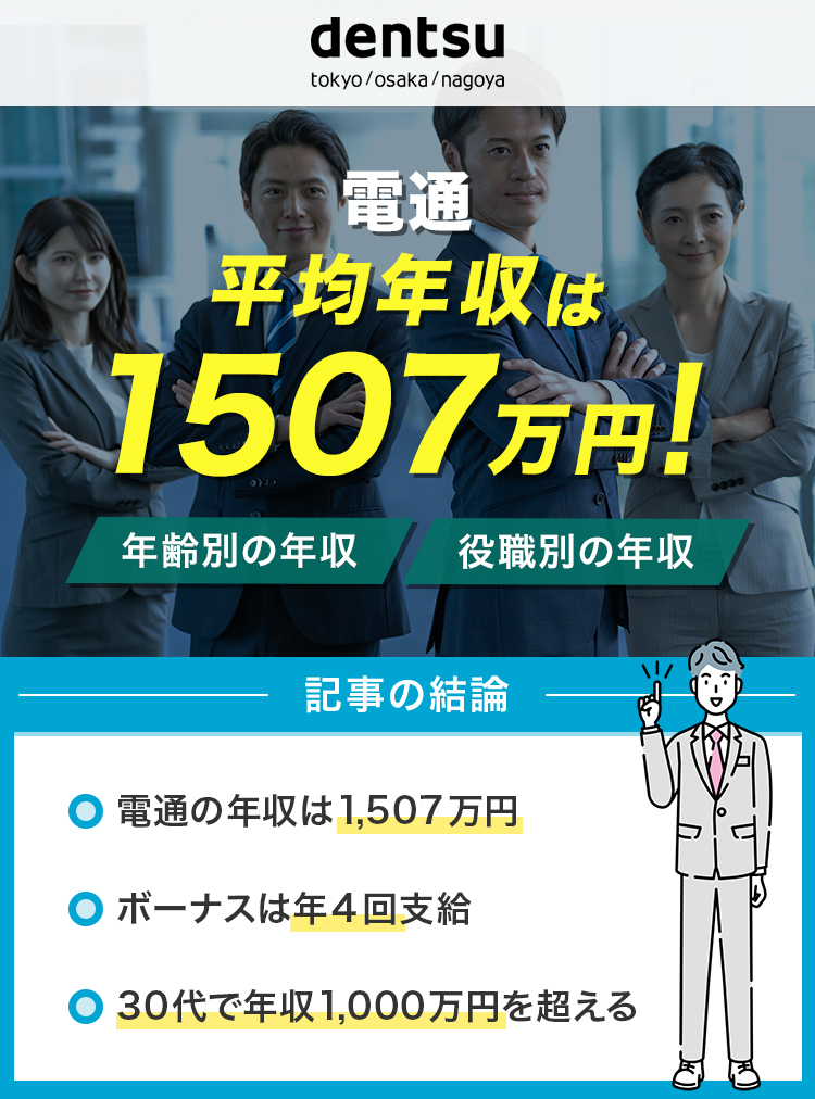 電通の平均年収は1507万円！