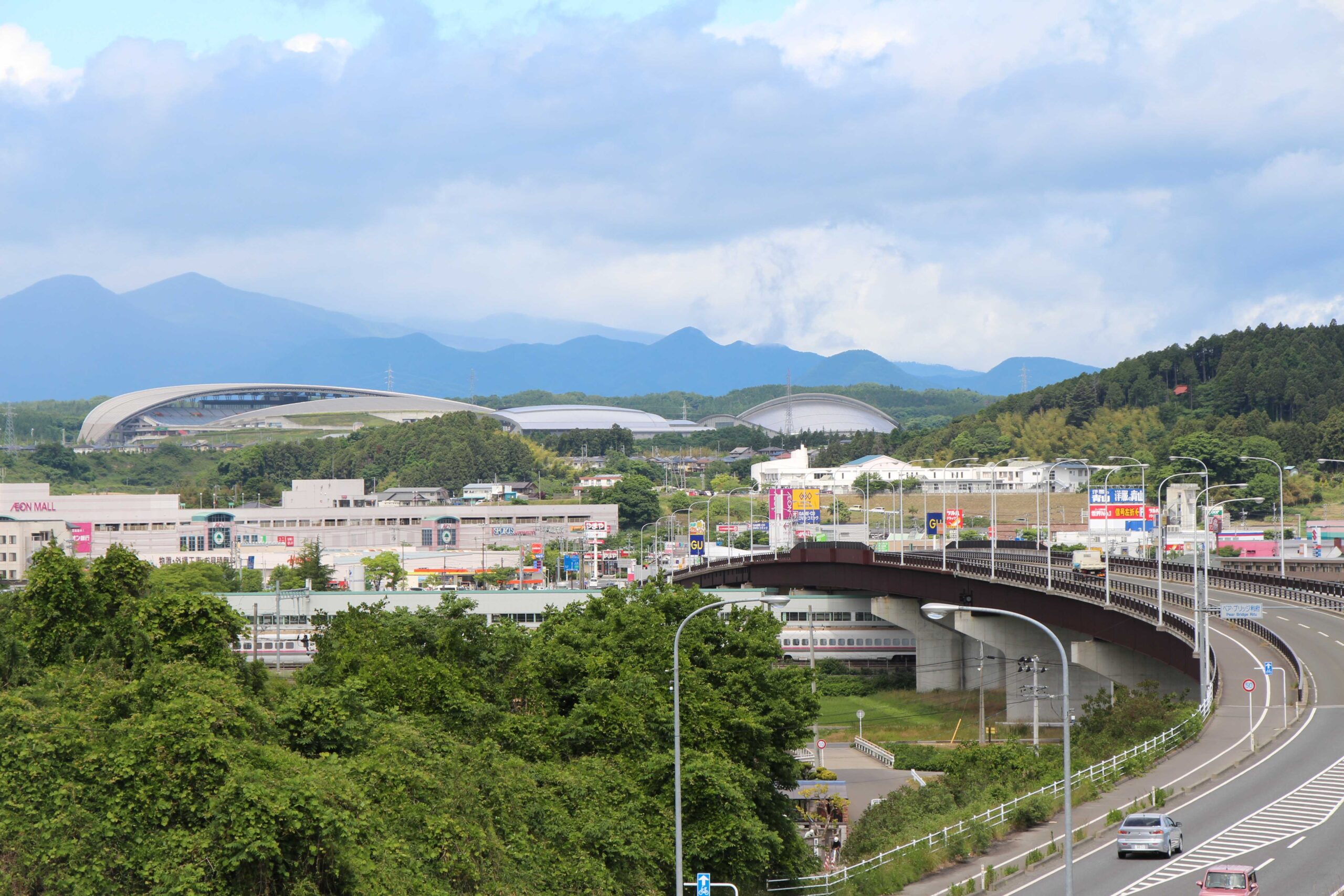 ペアブリッジから見た利府の街並み